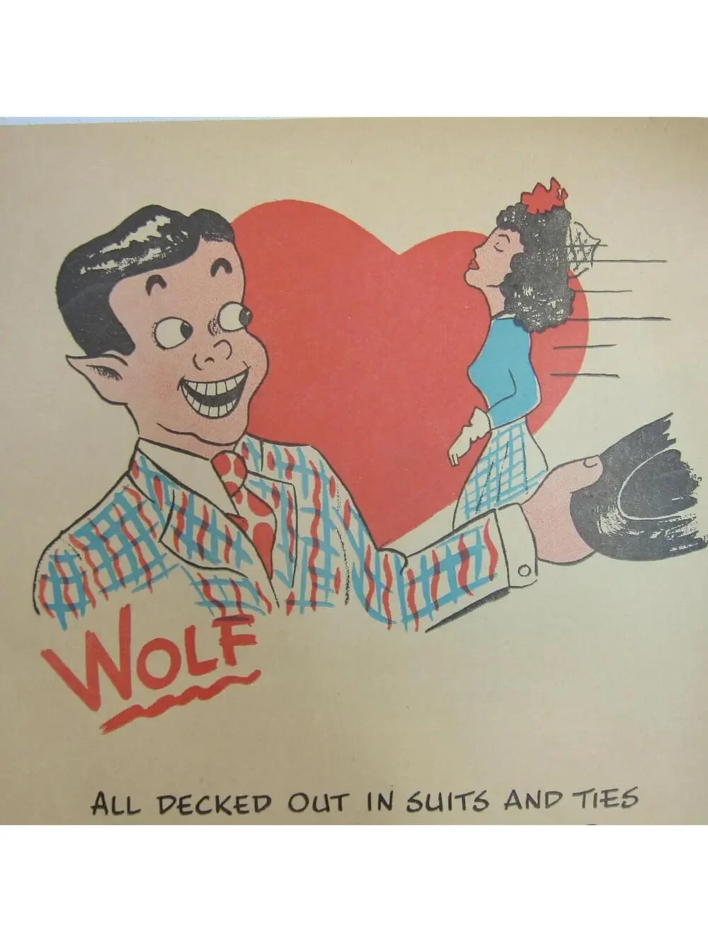 Vintage Vinegar Valentine Wolf Male Penny Dreadful Sarcasm Insult Poem Ephemera